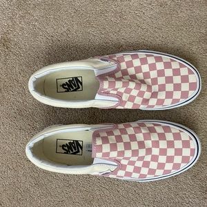 Pink checkered Vans
